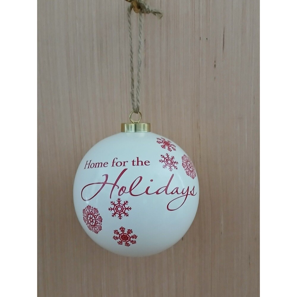 Home for the Holidays Glass Christmas Ornament 4 inches Round - Picture 4 of 7